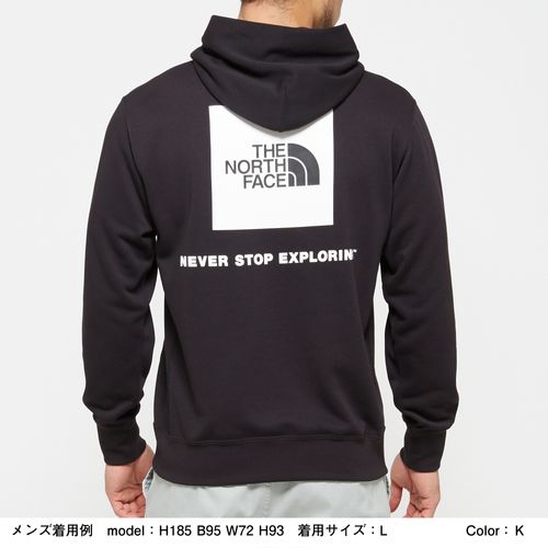 ザ・ノース・フェイス [THE NORTH FACE] バックスクエアロゴフーディー（メンズ） [Back Square Logo Hoodie]  ブラック(K) NT12142-K